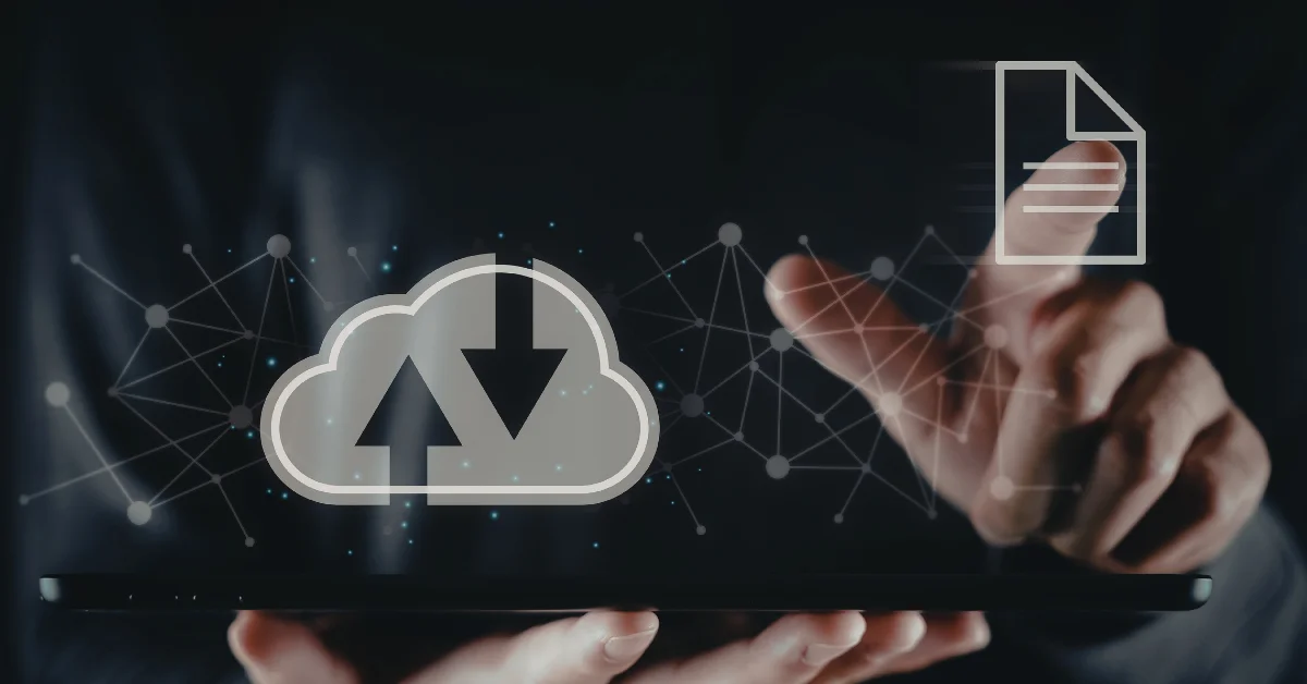Illustration of cloud computing concepts, highlighting Salesforce Data Cloud and future data storage solutions.